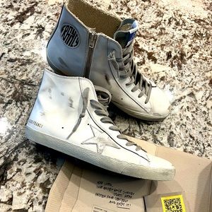 Golden Goose Francy Size 44 White/Silver Star